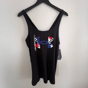 USA UNDER ARMOUR Women’s Tank Top, Criss Cross Back Detail, Loose Fit, Size M